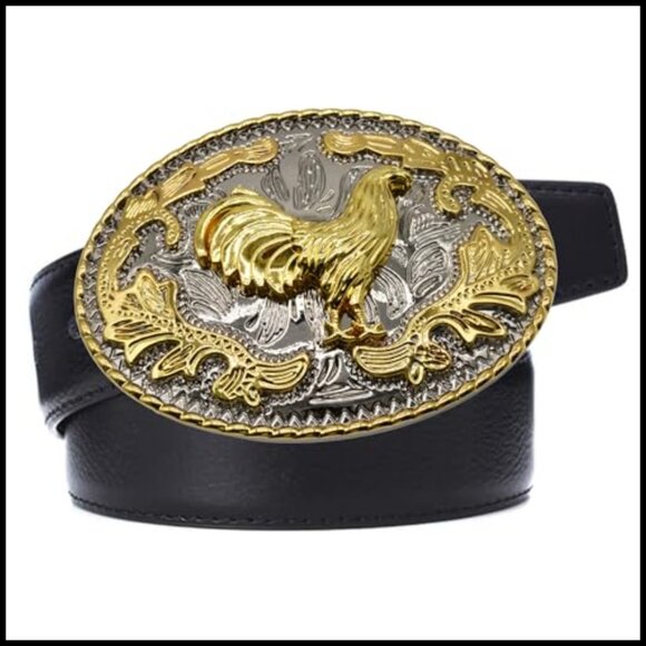 Premium Metal Alloy Rooster Belt Buckle Fits 2 Inch Belts main image 5